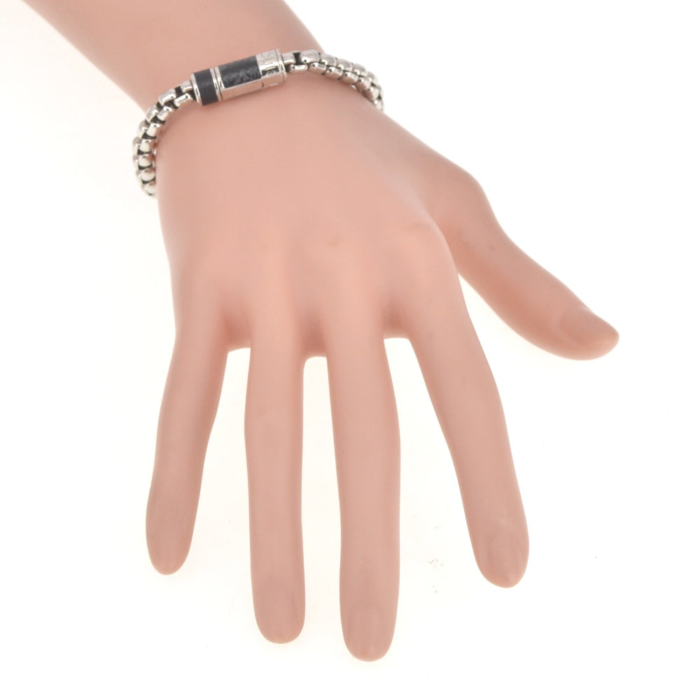 LOUIS VUITTON Chain Monogram Eclipse M63107 Bracelet Men's
 jewelry S#141198