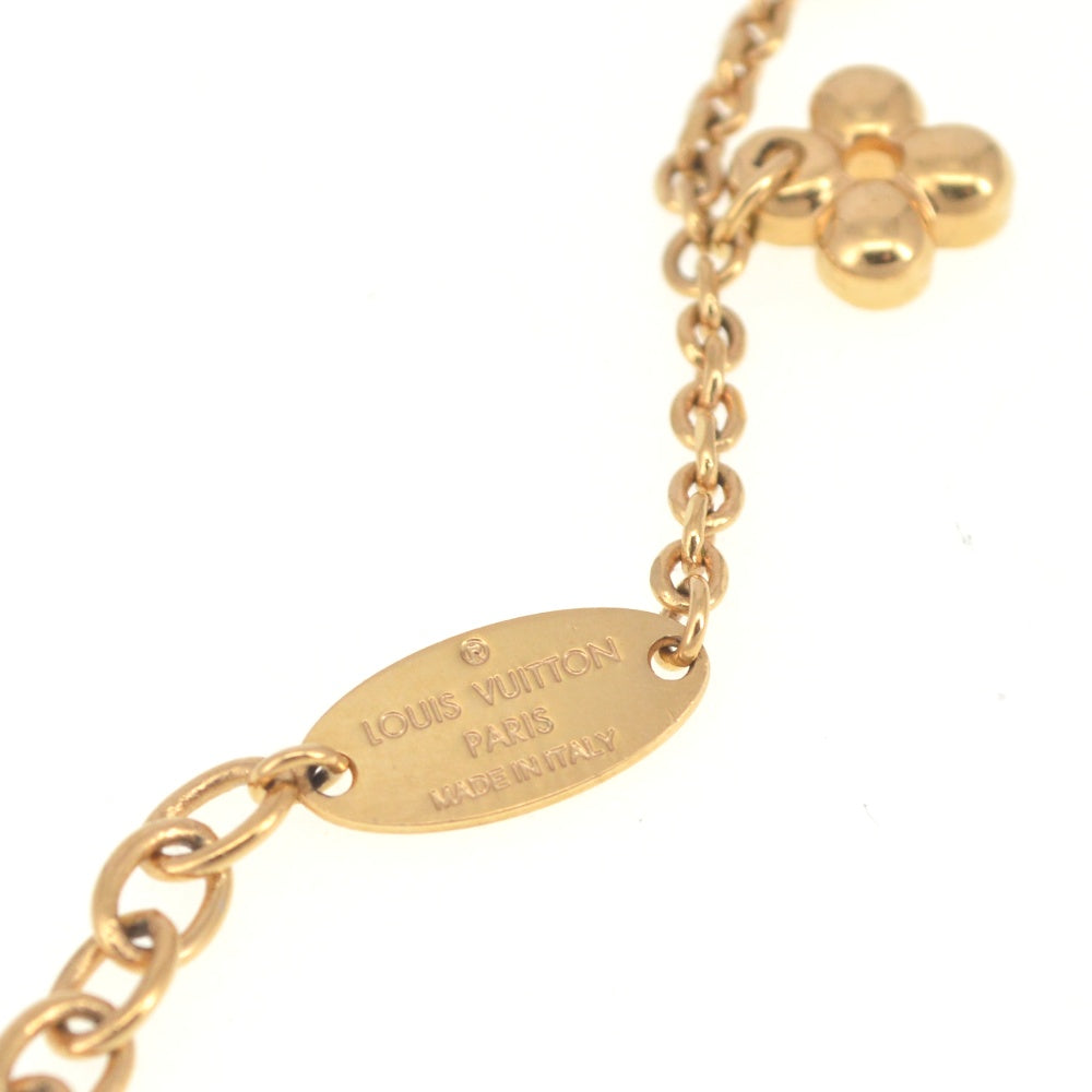 LOUIS VUITTON Necklace Collier Blooming Strass M64855 Gold Plated Ladies
 jewelry S#141202