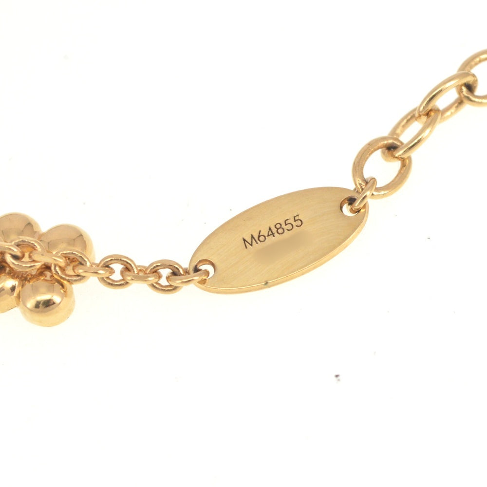 LOUIS VUITTON Necklace Collier Blooming Strass M64855 Gold Plated Ladies
 jewelry S#141202