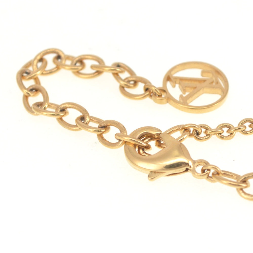 LOUIS VUITTON Necklace Collier Blooming Strass M64855 Gold Plated Ladies
 jewelry S#141202