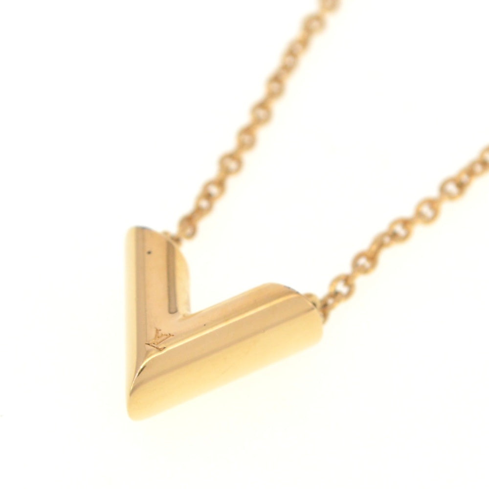 LOUIS VUITTON Necklace Essential V M61083 Gold Plated Ladies
 jewelry S#141208