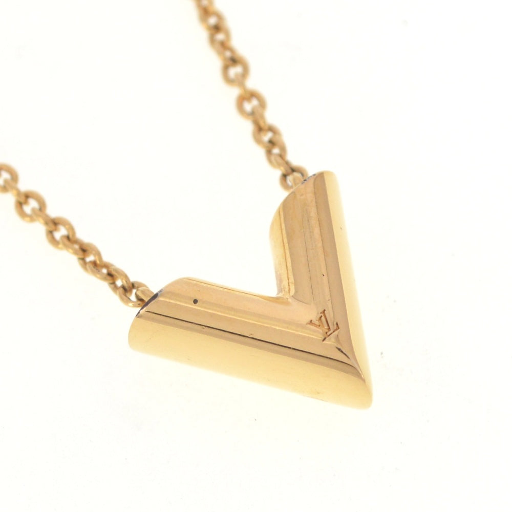 LOUIS VUITTON Necklace Essential V M61083 Gold Plated Ladies
 jewelry S#141208
