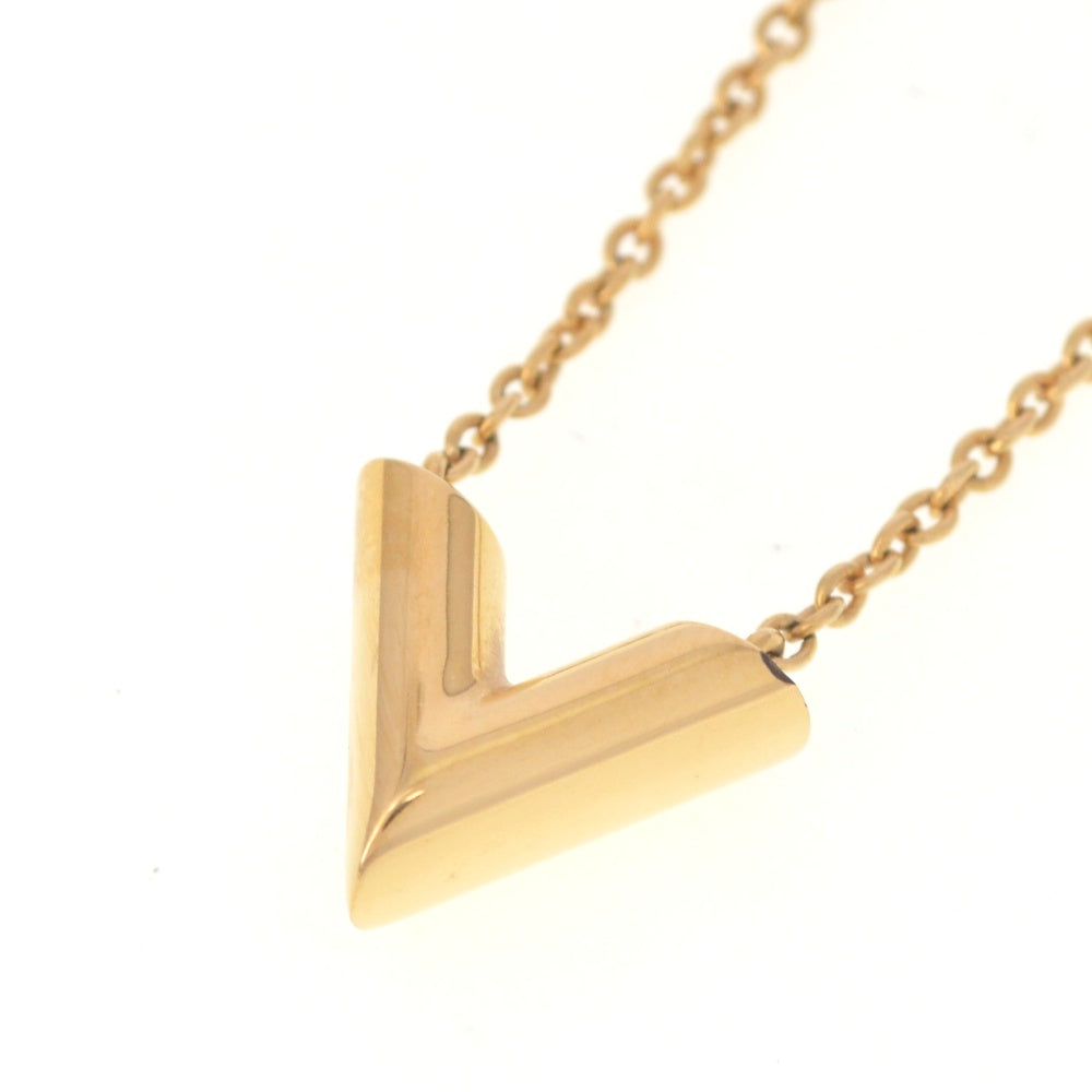 LOUIS VUITTON Necklace Essential V M61083 Gold Plated Ladies
 jewelry S#141208