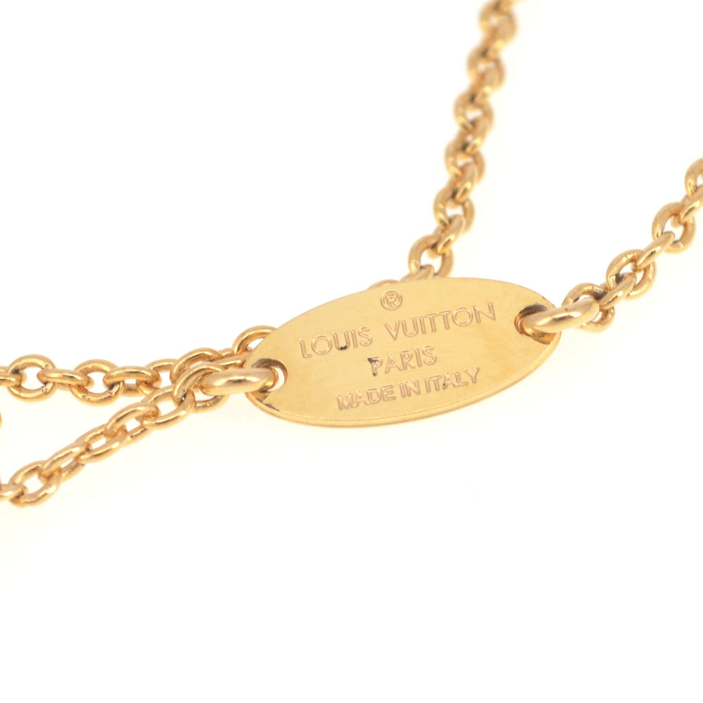 LOUIS VUITTON Necklace Essential V M61083 Gold Plated Ladies
 jewelry S#141208