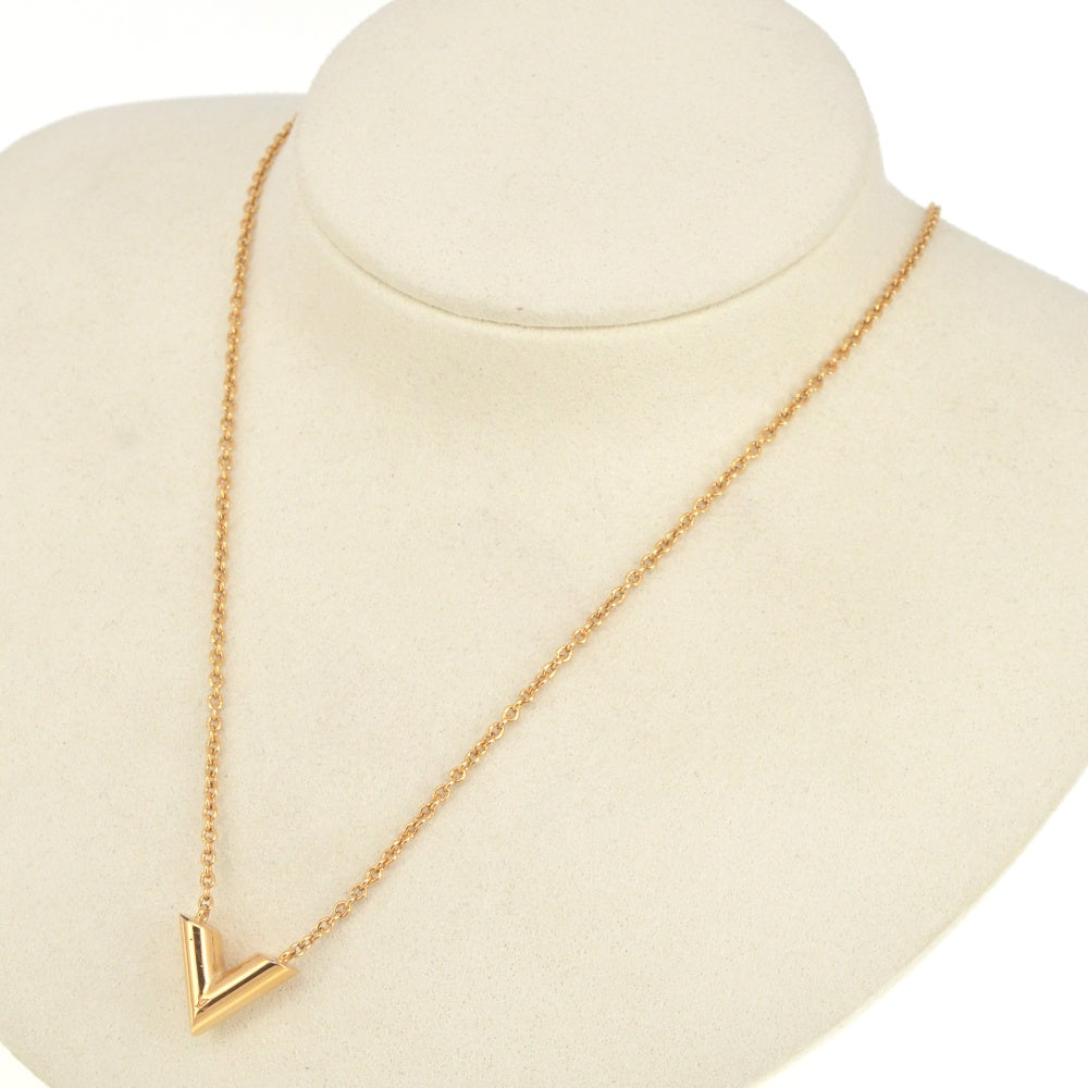 LOUIS VUITTON Necklace Essential V M61083 Gold Plated Ladies
 jewelry S#141208