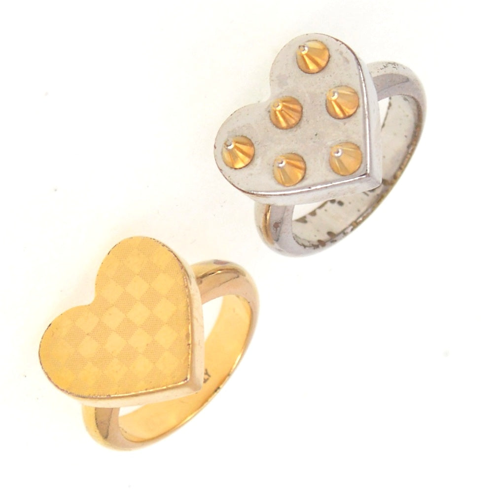 LOUIS VUITTON 2 rings Bergs Spicy Valentine M67107 Size 50/JP10 Gold Plated Metal Ladies
 jewelry S#141209