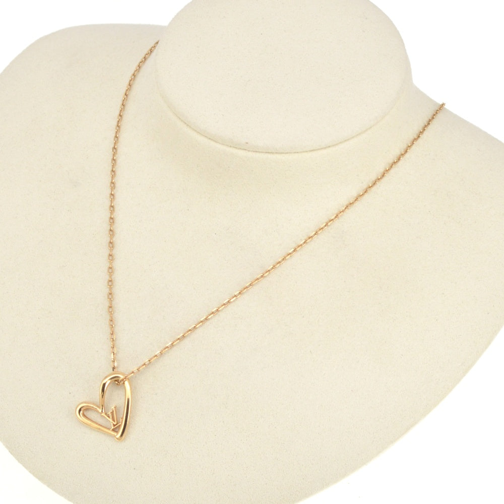 LOUIS VUITTON Necklace Corie Heart Falling in Love M00465 Gold Plated Ladies
 jewelry S#141215
