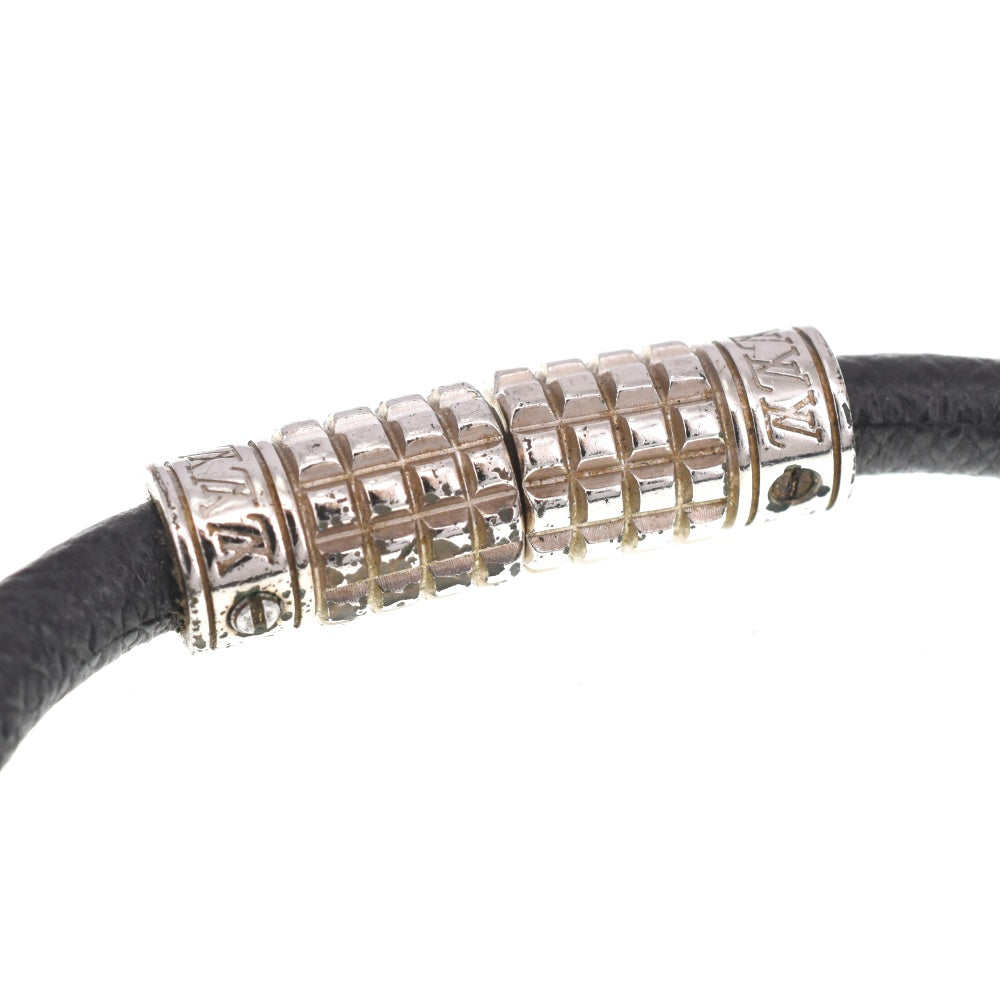 LOUIS VUITTON Bracelet Taiga M6629E brass digit Men's
 jewelry S#141223