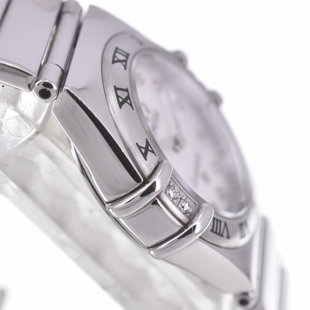 OMEGA Constellation Mini My Choice 1566.76 12P diamond White shell Dial Quartz Ladies
 Watch A#141244