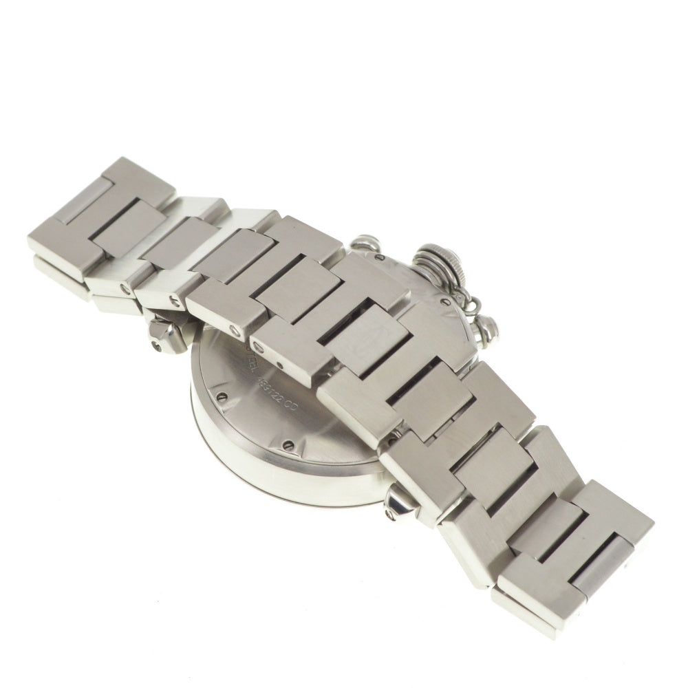 CARTIER Pasha C W31048M7 Chronograph Date Silver / Black Dial Automatic Unisex
 Watch Q#141255