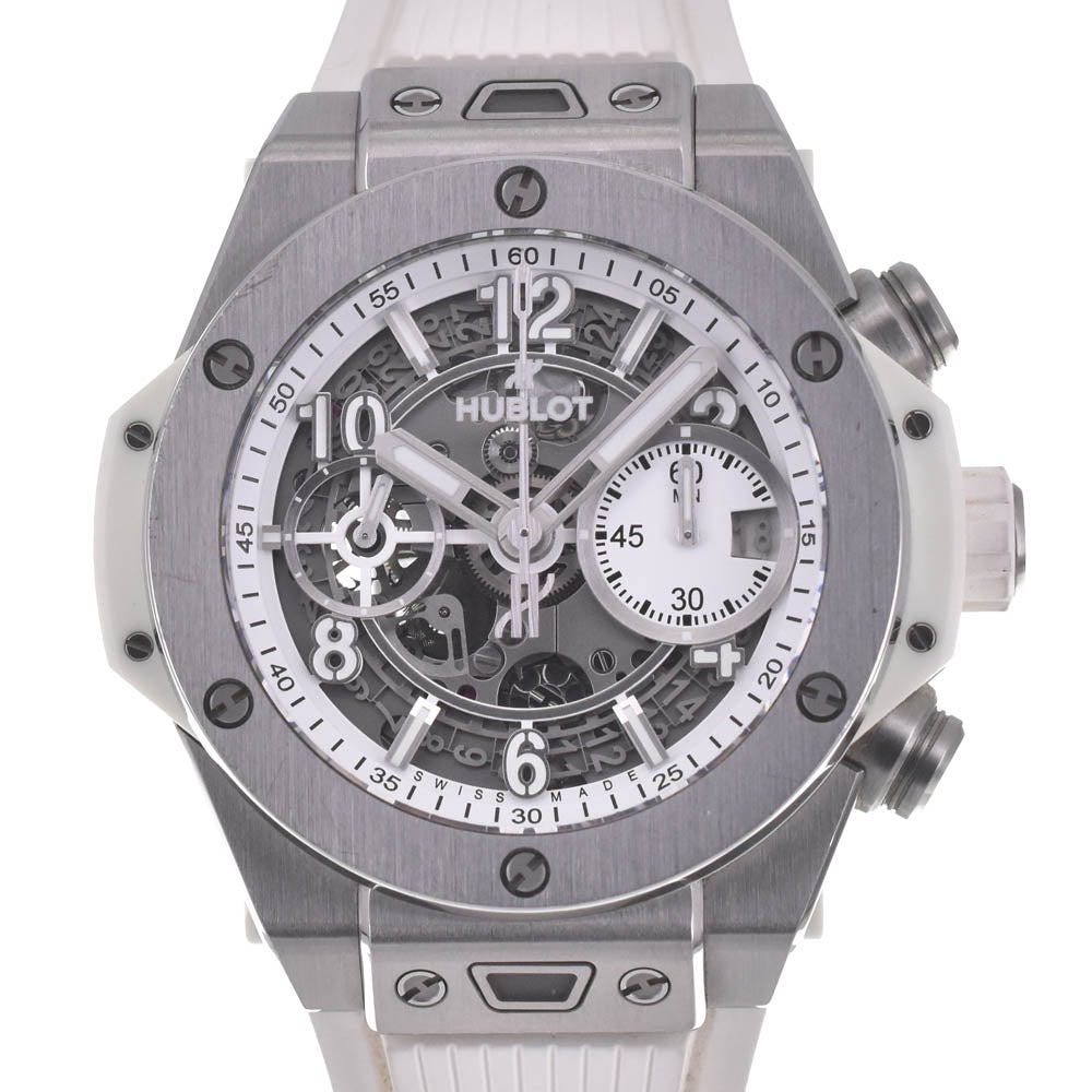 HUBLOT Big Bang Unico Titanium White 441.NE.2011.RW Chronograph Date White / skeleton Dial Automatic Men's
 Watch Q#141265