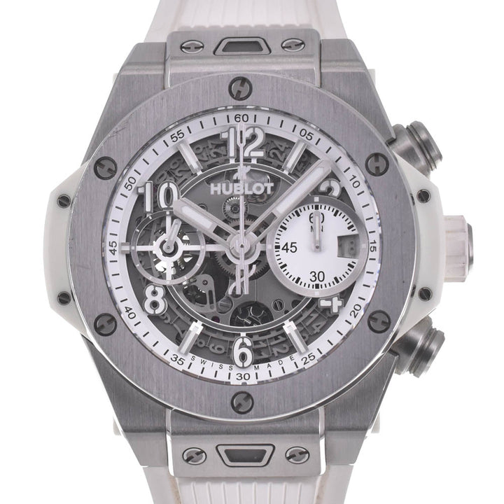 HUBLOT Big Bang Unico Titanium White 441.NE.2011.RW Chronograph Date White / skeleton Dial Automatic Men's
 Watch Q#141265