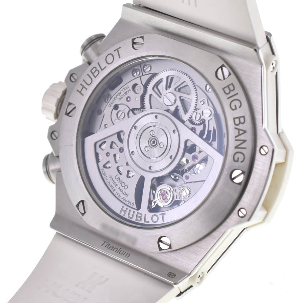 HUBLOT Big Bang Unico Titanium White 441.NE.2011.RW Chronograph Date White / skeleton Dial Automatic Men's
 Watch Q#141265