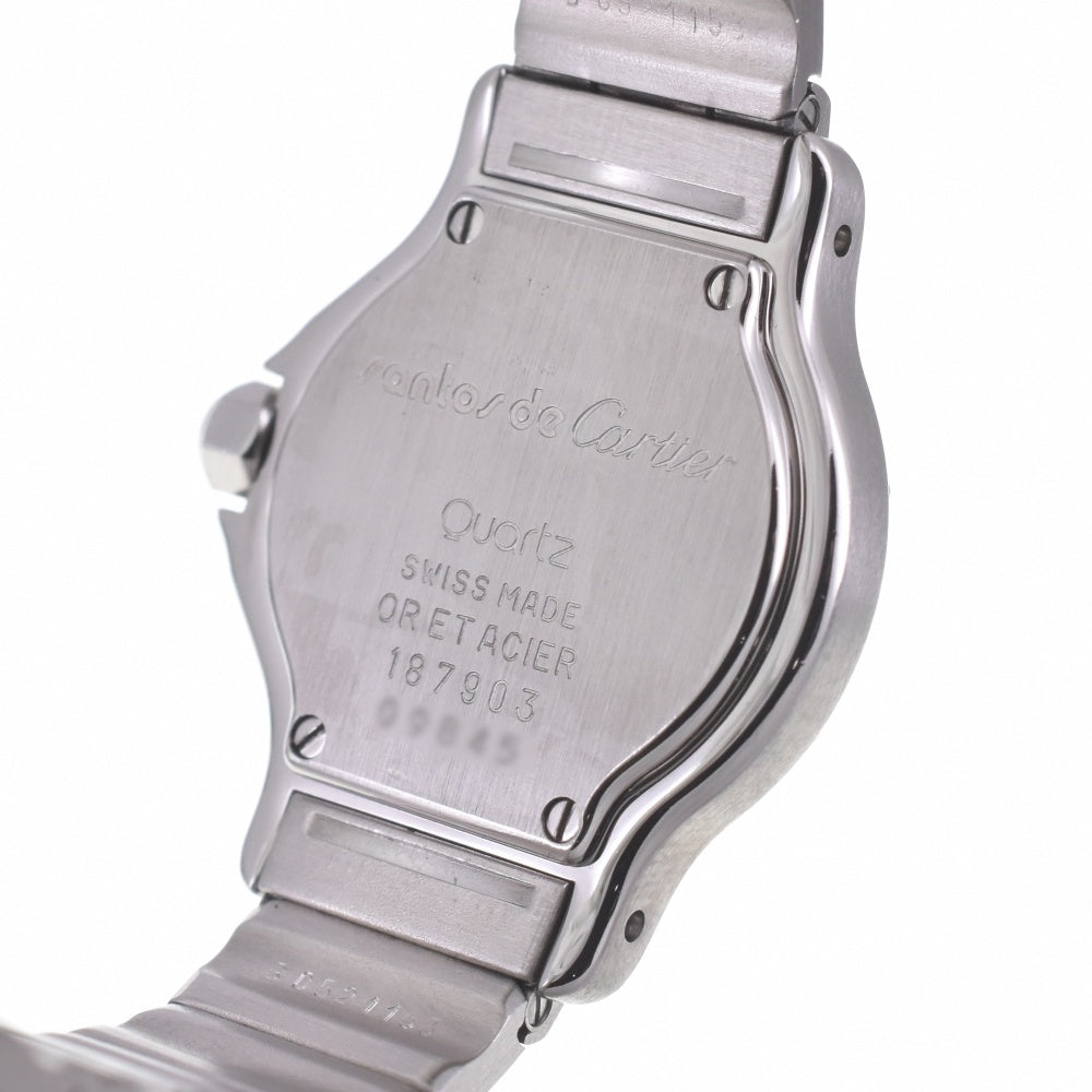 CARTIER Santos Octagon SM 187903 K18YG/Stainless Steel Ivory Dial Quartz Ladies
 Watch A#141269