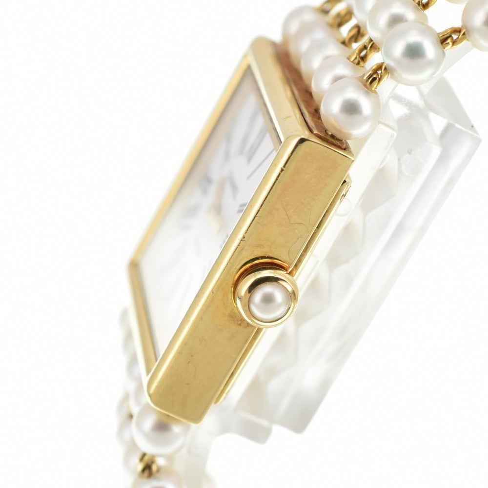 CHANEL Mademoiselle XL H0007 K18YG/5-strand pearl white Dial Quartz Ladies
 Watch Z#141286