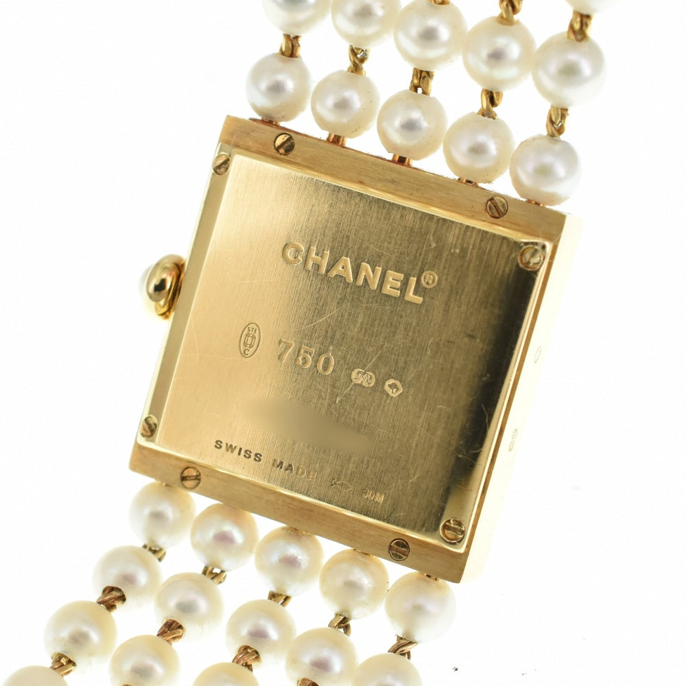 CHANEL Mademoiselle XL H0007 K18YG/5-strand pearl white Dial Quartz Ladies
 Watch Z#141286