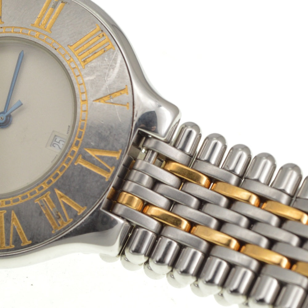 CARTIER Must21 Vantian XL W10052F4(126000P) vintage Date Ivory Dial Quartz Men's
 Watch R#141287