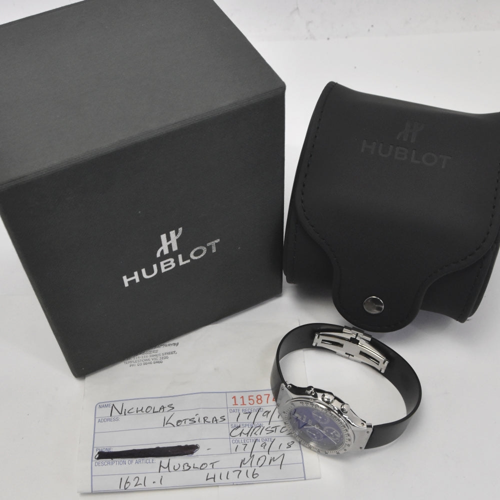 HUBLOT MDM 1621.1 Chronograph Small Second Date blue Dial Quartz Men's
 Watch A#141301