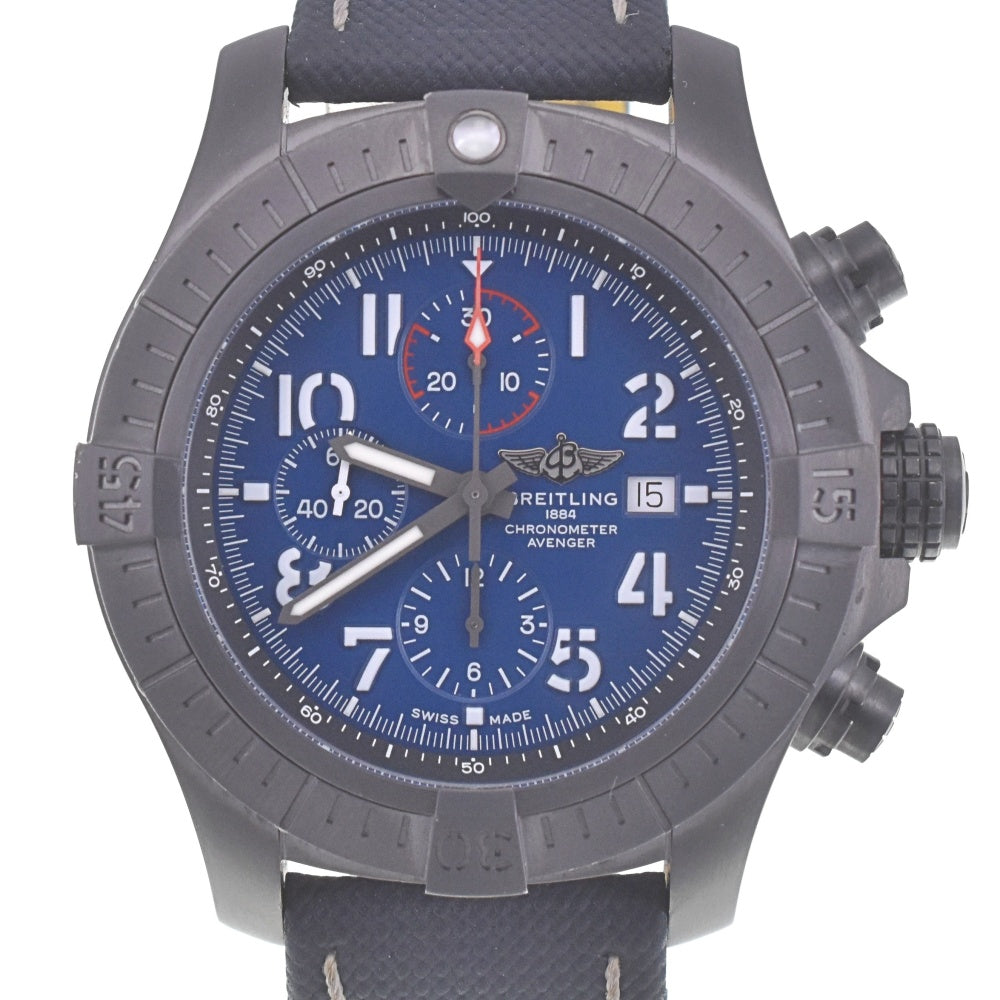 with paper BREITLING Super Avenger 48 Night Mission V13375 Chronograph Date blue Dial Automatic Men's
 Watch R#141319