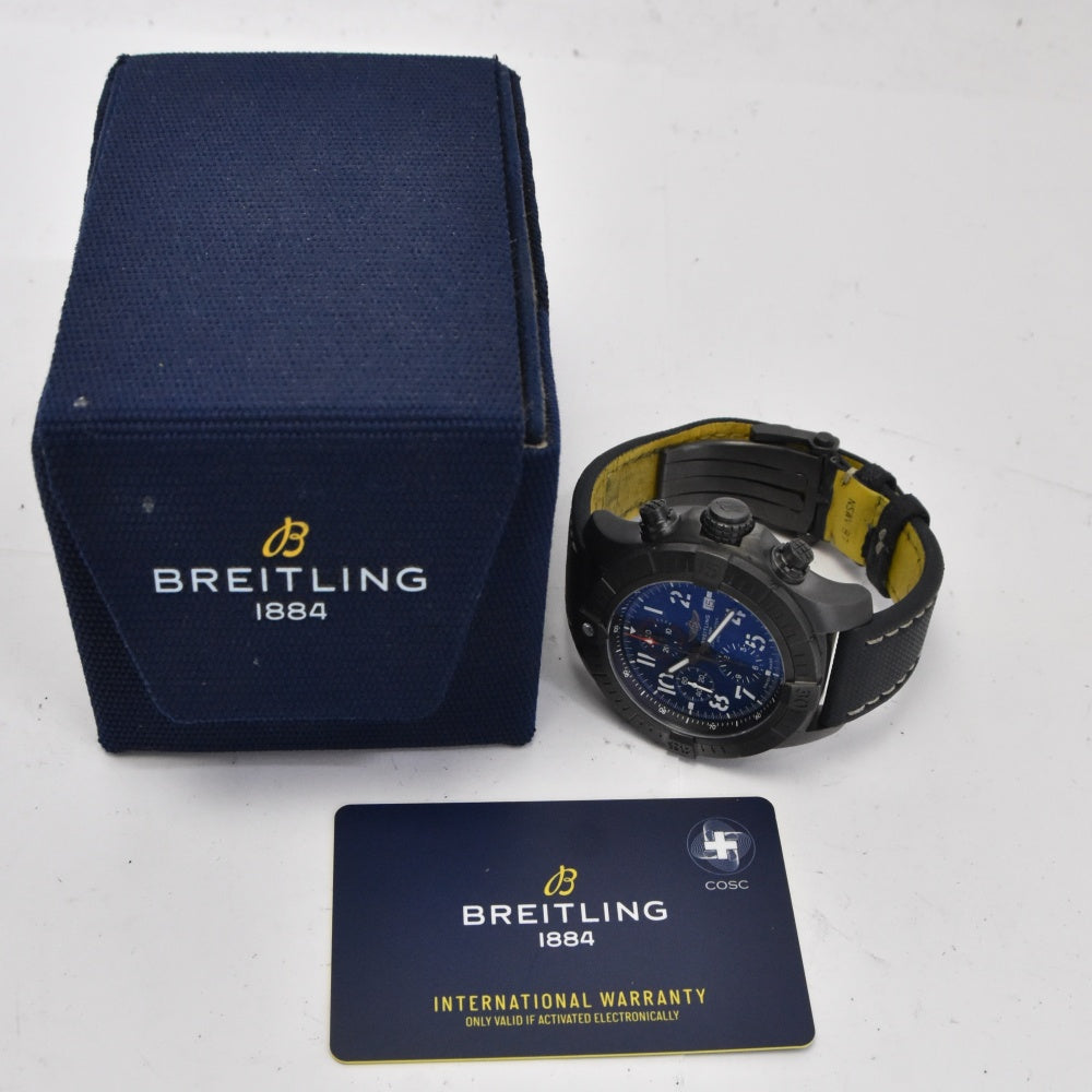 with paper BREITLING Super Avenger 48 Night Mission V13375 Chronograph Date blue Dial Automatic Men's
 Watch R#141319