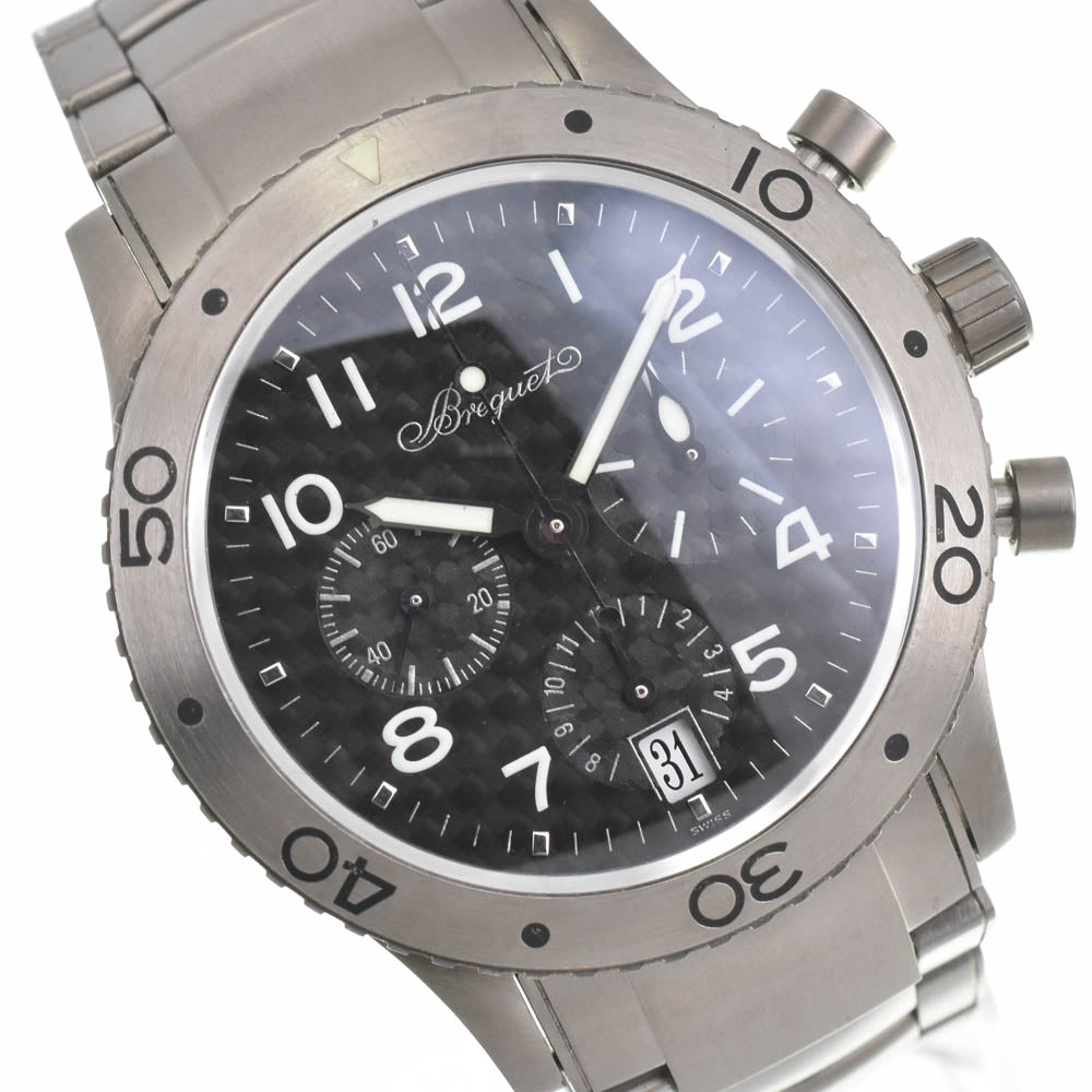 Breguet Transatlantic Type XX 3820TI/K2/TW9 Titanium Chronograph Date black Dial Automatic Men's
 Watch A#141326