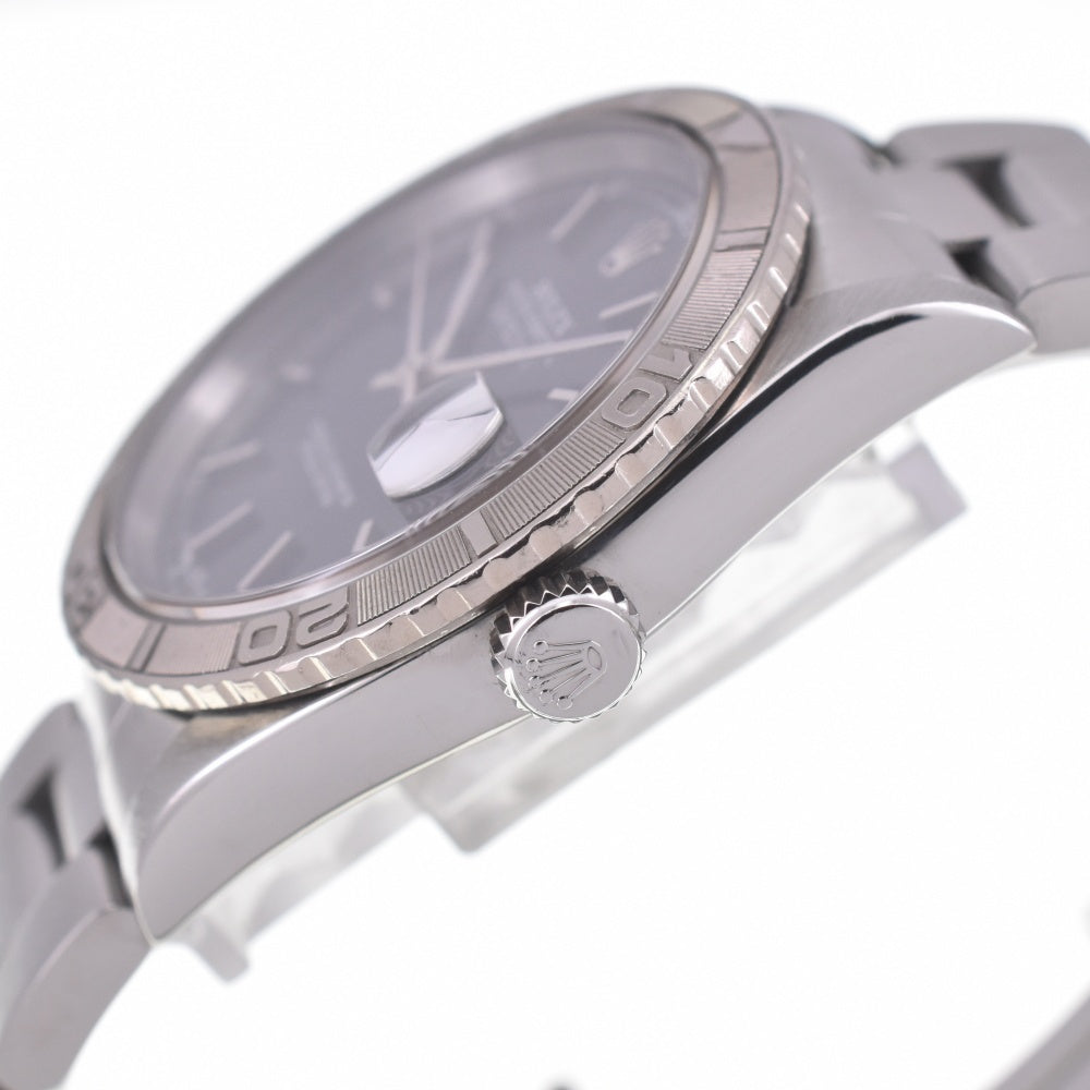 with paper ROLEX DATEJUST THUNDERBIRD 16264 vintage WG Bezel black Dial Automatic Men's
 Watch A#141328