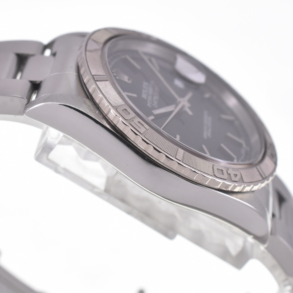 with paper ROLEX DATEJUST THUNDERBIRD 16264 vintage WG Bezel black Dial Automatic Men's
 Watch A#141328