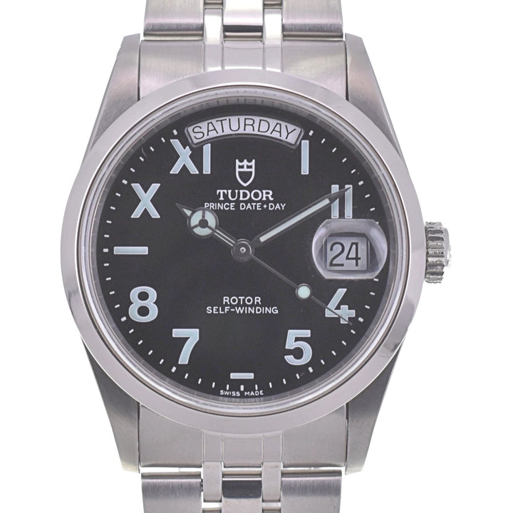 with paper TUDOR Prince Day Date 76200 black Dial Automatic Men's
 Watch Q#141336