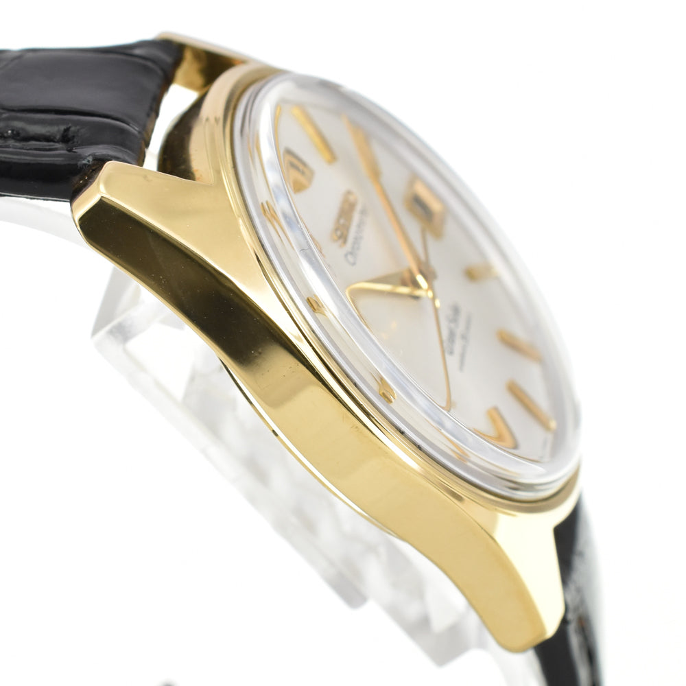 SEIKO Grand Seiko second model 5722-9000 K18YG Solid/Leather Lion Medal Silver Dial Hand Winding Men's
 Watch Z#141339