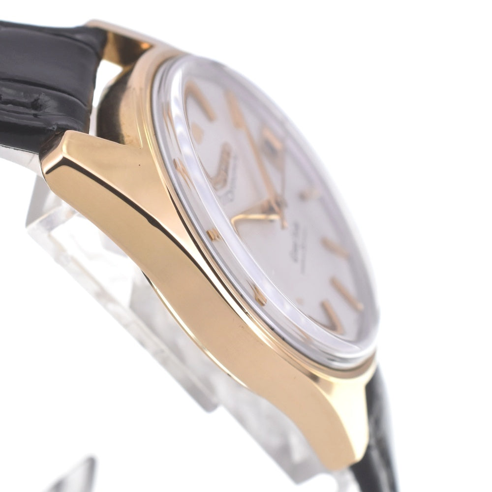 SEIKO Grand Seiko second model 5722-9000 K18YG Solid/Leather Lion Medal Silver Dial Hand Winding Men's
 Watch Z#141339