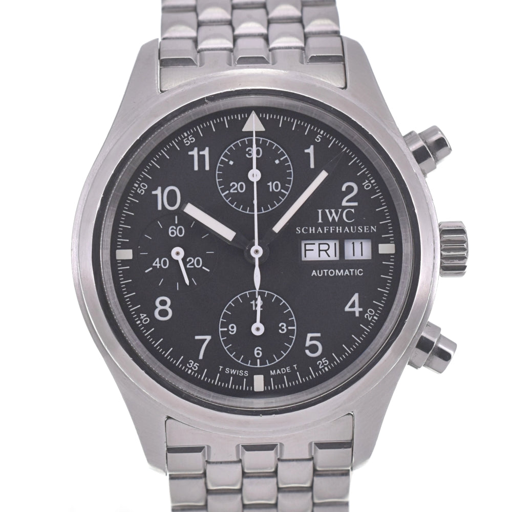 IWC SCHAFFHAUSEN Mechanical freeger IW370607 Chronograph day date black Dial Automatic Men's
 Watch R#141348
