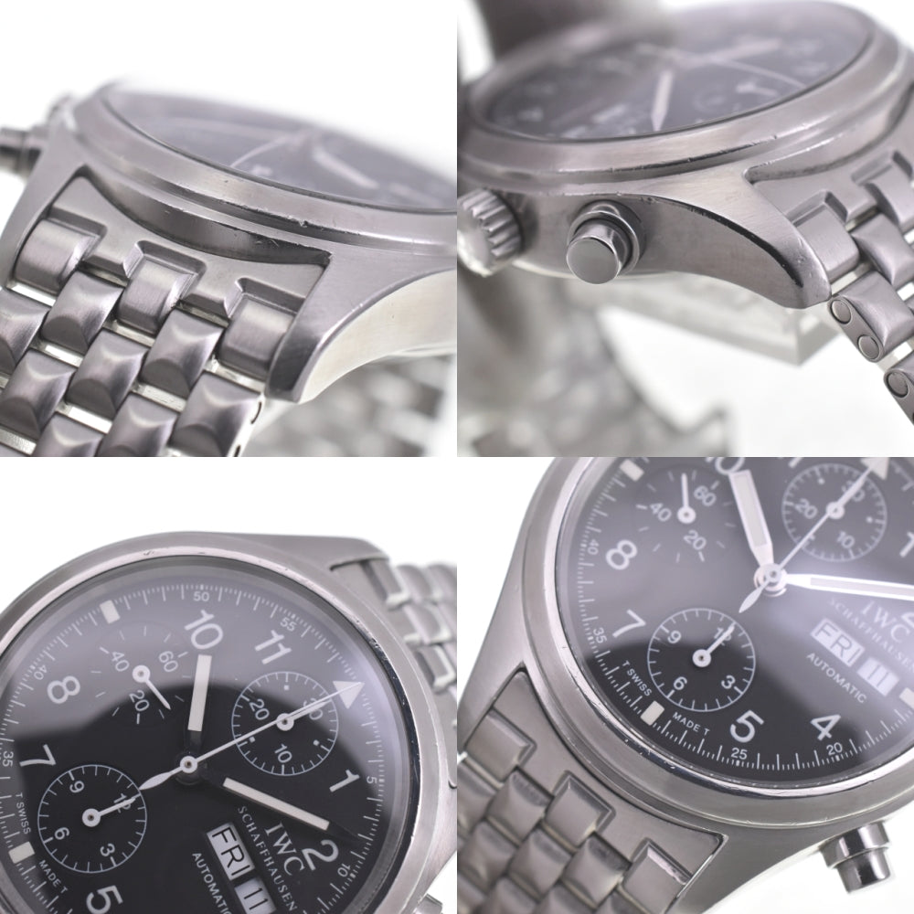 IWC SCHAFFHAUSEN Mechanical freeger IW370607 Chronograph day date black Dial Automatic Men's
 Watch R#141348