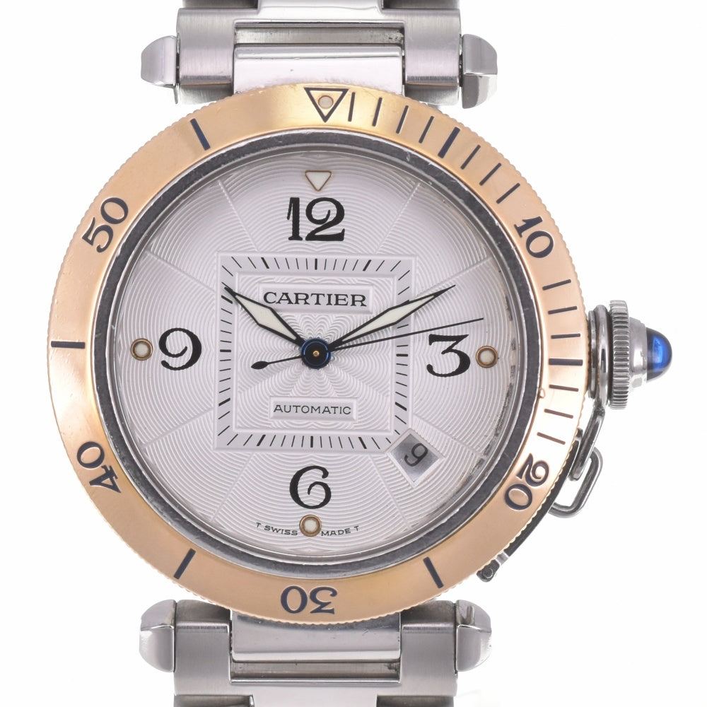 with paper CARTIER Pasha W31035T6 Stainless Steel/YG Silver Dial Automatic Men's
 Watch B#141349