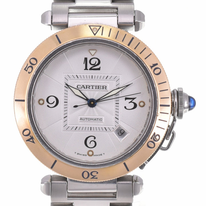 with paper CARTIER Pasha W31035T6 Stainless Steel/YG Silver Dial Automatic Men's
 Watch B#141349