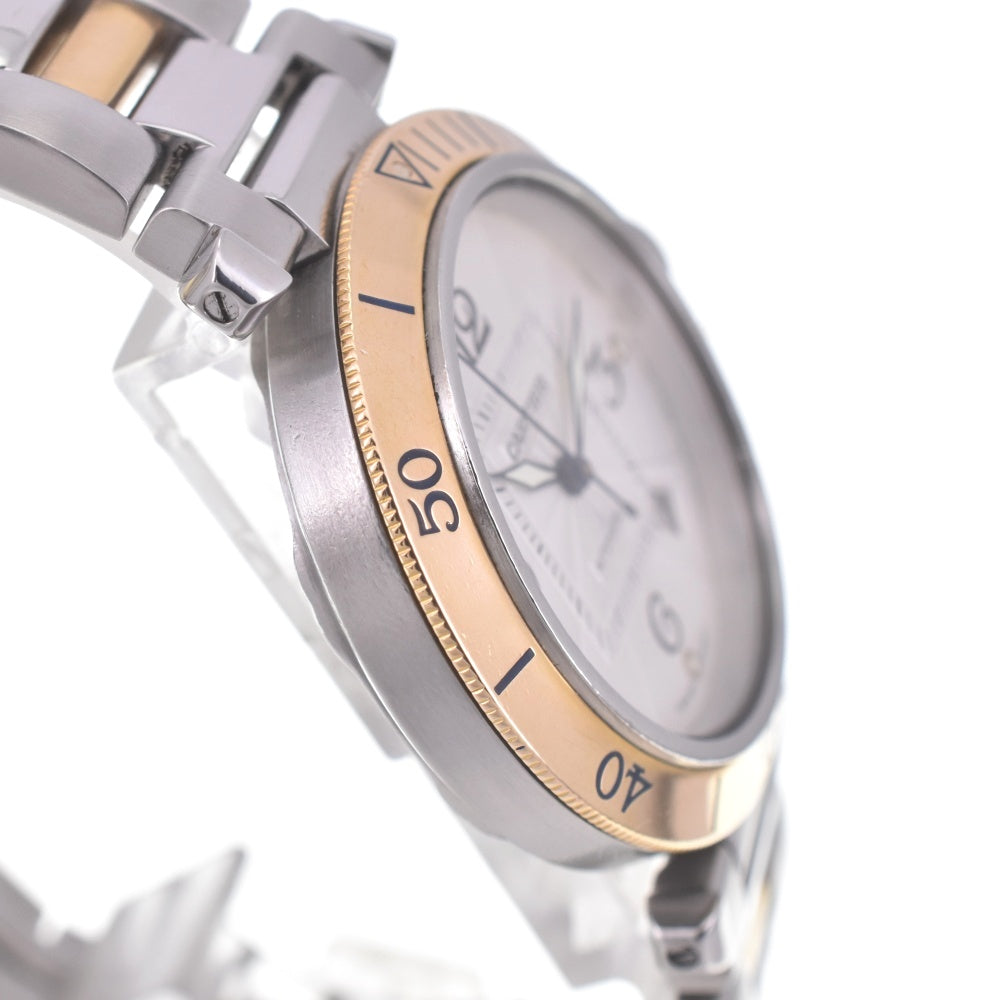 with paper CARTIER Pasha W31035T6 Stainless Steel/YG Silver Dial Automatic Men's
 Watch B#141349