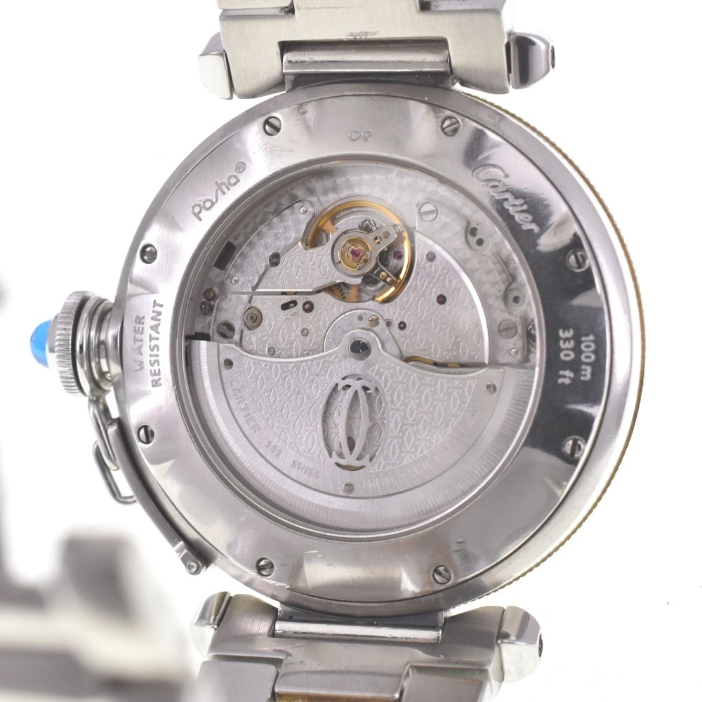 with paper CARTIER Pasha W31035T6 Stainless Steel/YG Silver Dial Automatic Men's
 Watch B#141349