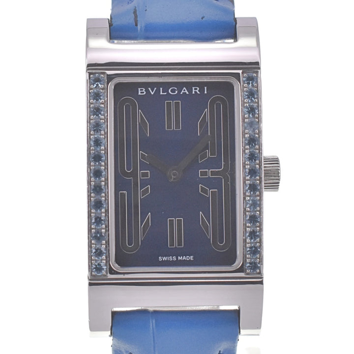 BVLGARI Rettangoro RT39S Blue diamond blue Dial Quartz Ladies
 Watch R#141372
