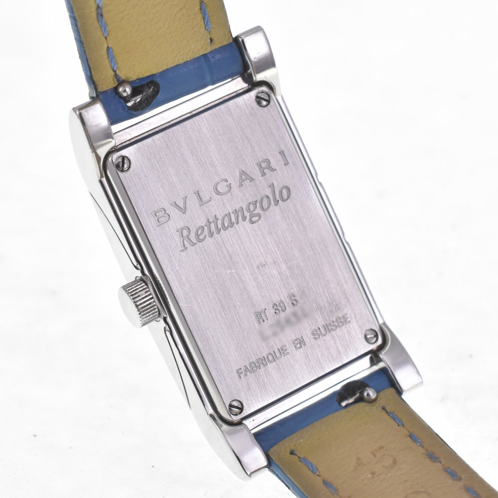 BVLGARI Rettangoro RT39S Blue diamond blue Dial Quartz Ladies
 Watch R#141372