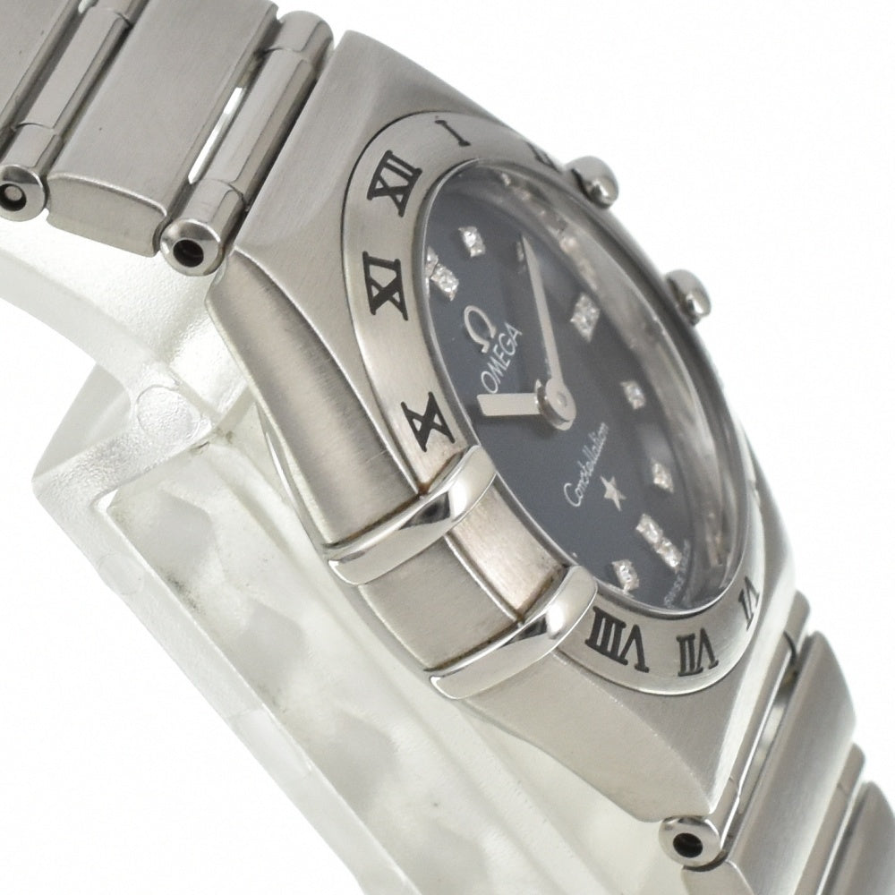 OMEGA Constellation Mini Cindy Crawford 1563.86 Limited edition 16P diamond blue Dial Quartz Ladies
 Watch E#141383