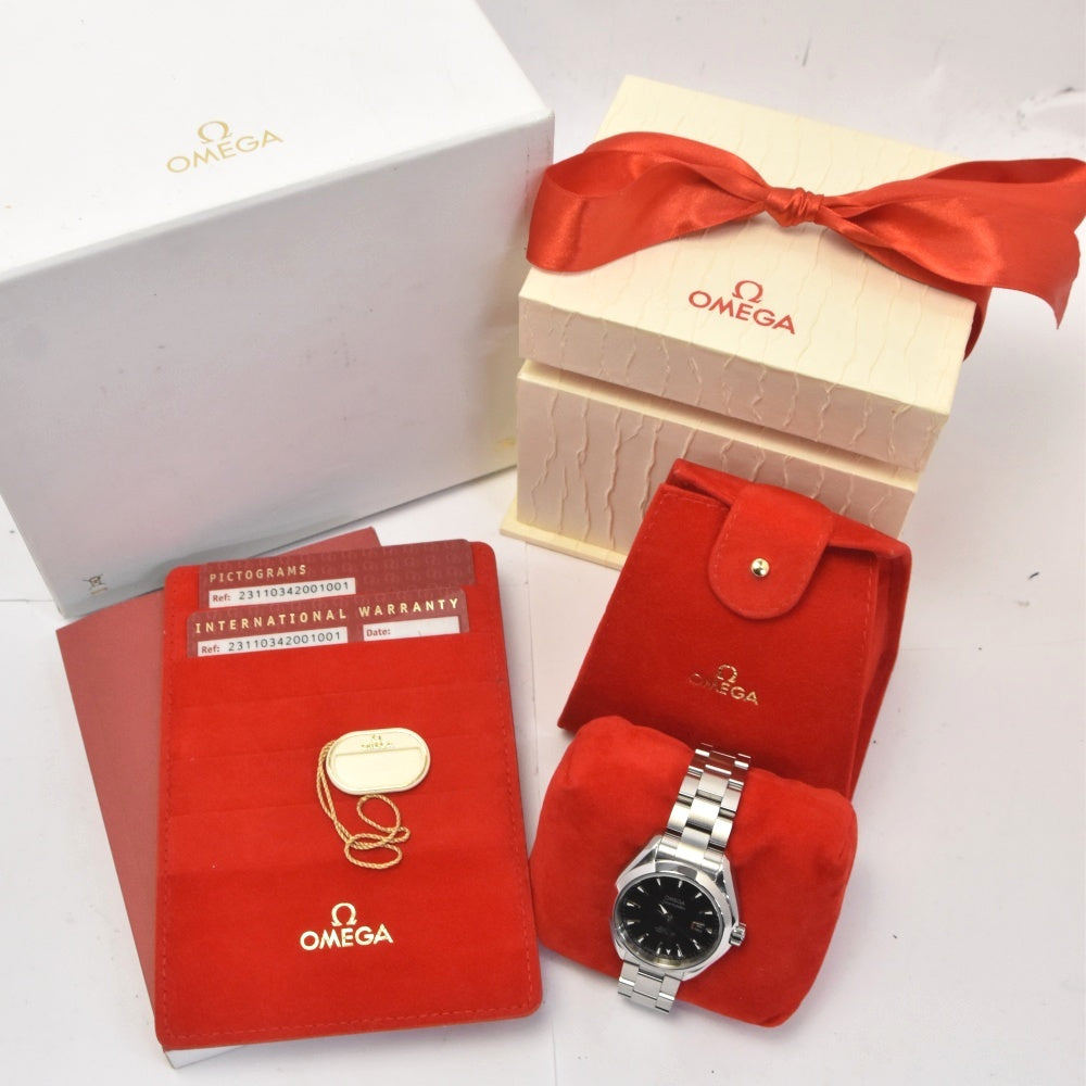 with paper OMEGA Seamaster Aqua Terra 150m 231.10.34.20.01.001 Date CO-AXIAL black Dial Automatic Ladies
 Watch Q#141406