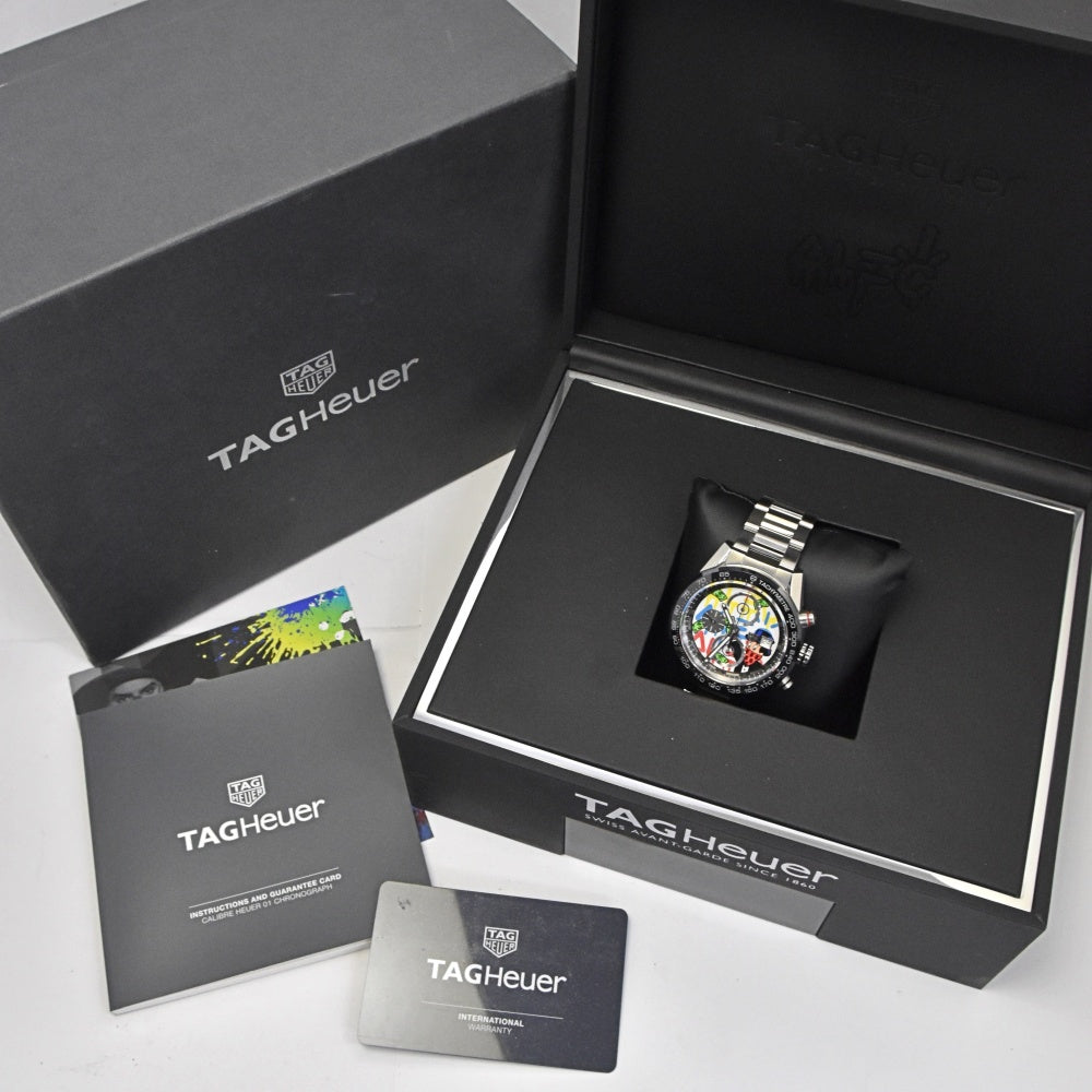 with paper TAG HEUER Carrera Heuer 01 CAR201AA.BA0714 Alec Monopoly Special multicolor Dial Automatic Men's
 Watch R#141418