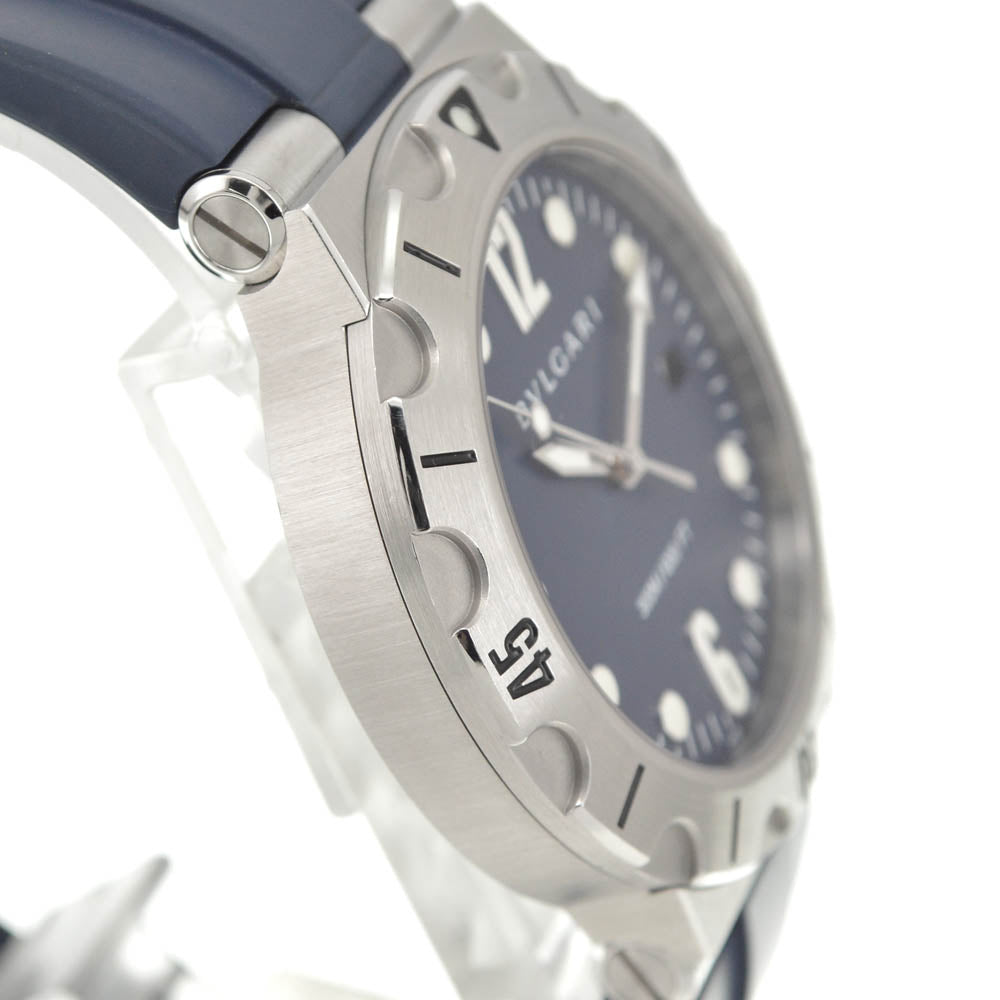 with paper BVLGARI Diagono Scuba DP41C3SVSD Date blue Dial Automatic Men's
 Watch Q#141422