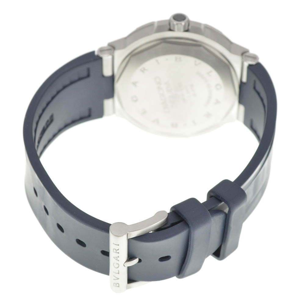 with paper BVLGARI Diagono Scuba DP41C3SVSD Date blue Dial Automatic Men's
 Watch Q#141422