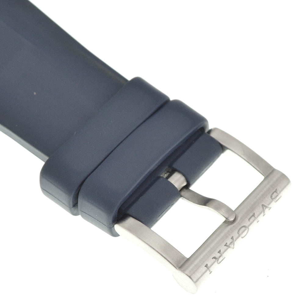 with paper BVLGARI Diagono Scuba DP41C3SVSD Date blue Dial Automatic Men's
 Watch Q#141422