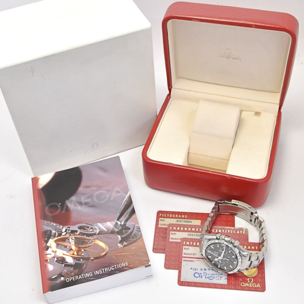 with paper OMEGA Speedmaster Broad Arrow 3551.50 Chronograph black Dial Automatic Men's
 Watch D#141425