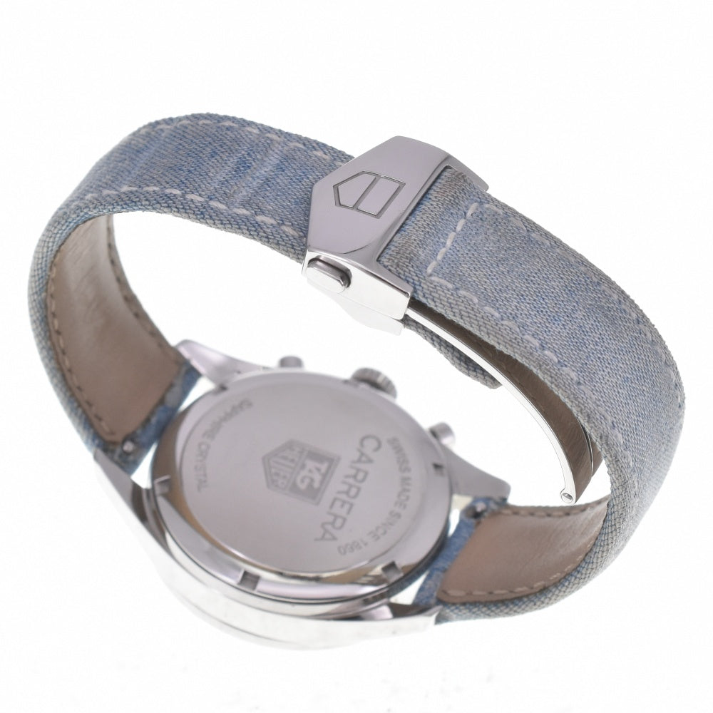 with paper TAG HEUER Carrera CV2116 diamond bezel chronograph date White shell Dial Automatic Men's
 Watch Q#141431