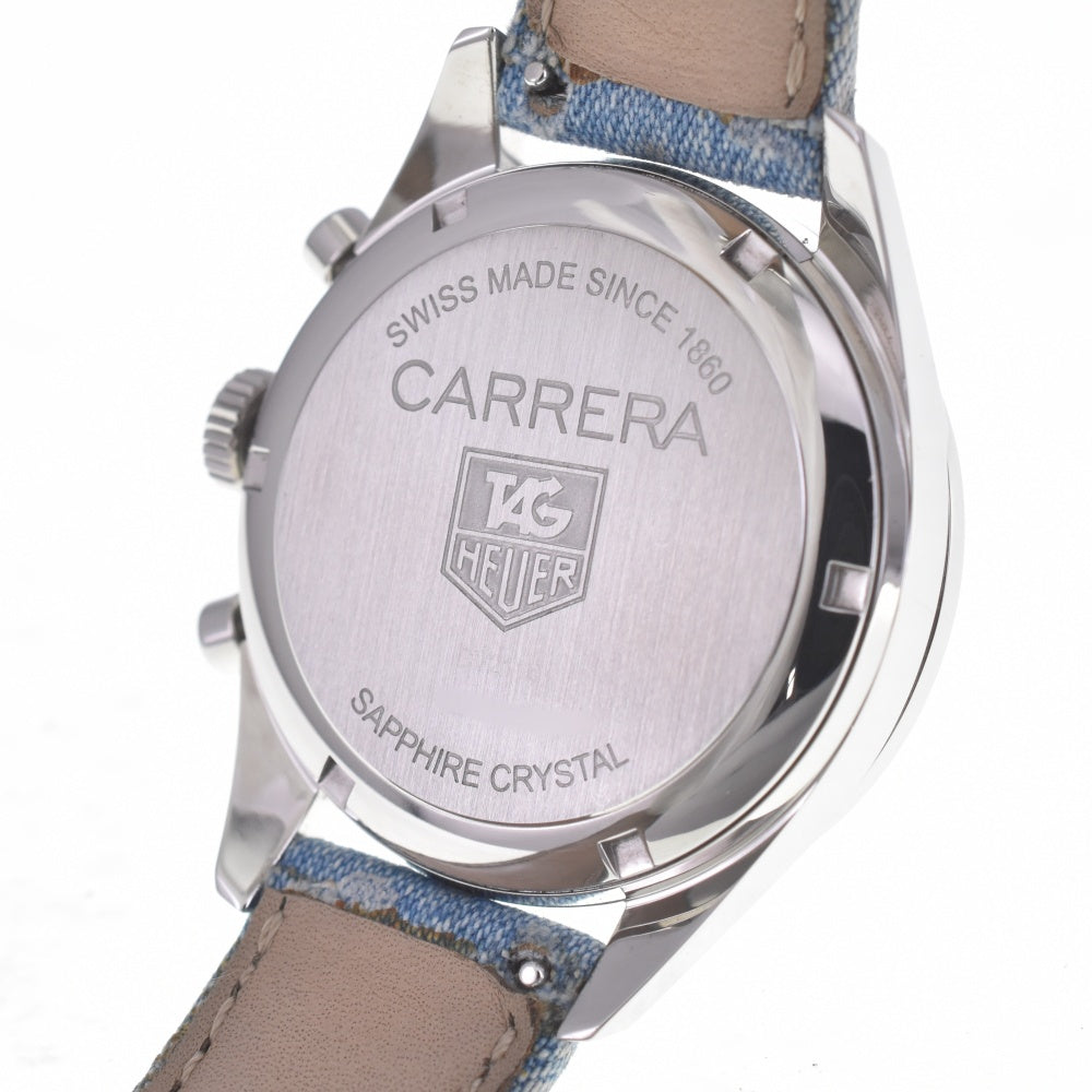 with paper TAG HEUER Carrera CV2116 diamond bezel chronograph date White shell Dial Automatic Men's
 Watch Q#141431