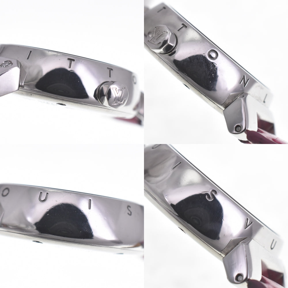 LOUIS VUITTON Tambourg Date Q121T Rug diamond Red Dial Quartz Ladies
 Watch Q#141432