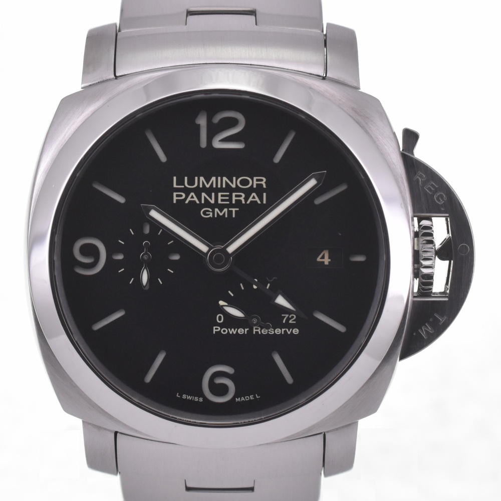 with paper PANERAI Luminor 1950 3 Days GMT PAM00347 black Dial Automatic Men's
 Watch R#141436