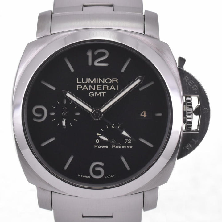 with paper PANERAI Luminor 1950 3 Days GMT PAM00347 black Dial Automatic Men's
 Watch R#141436